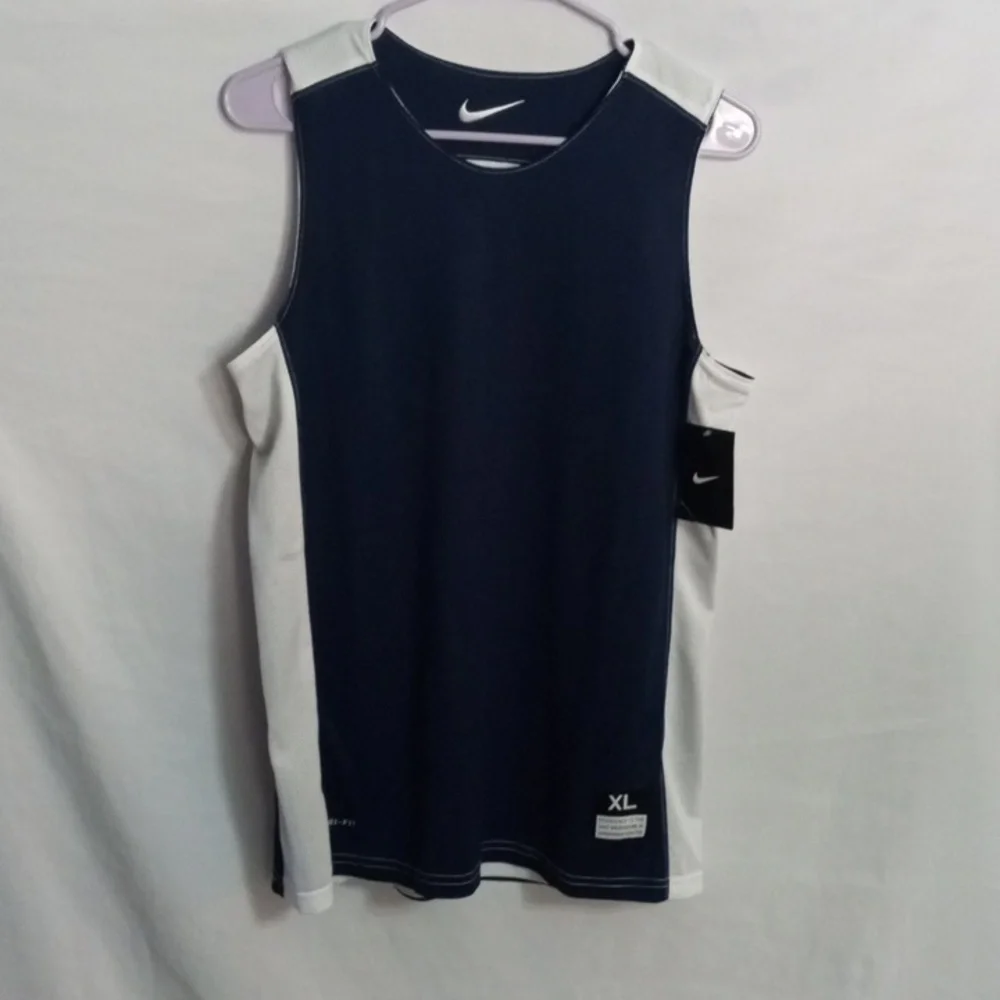 Nike Boys Dri-Fit Reversible Basketball Jersey Navy XL